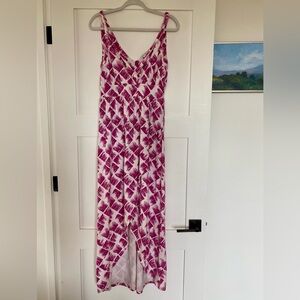 Like New Magenta Paint stroke Maxi Dress